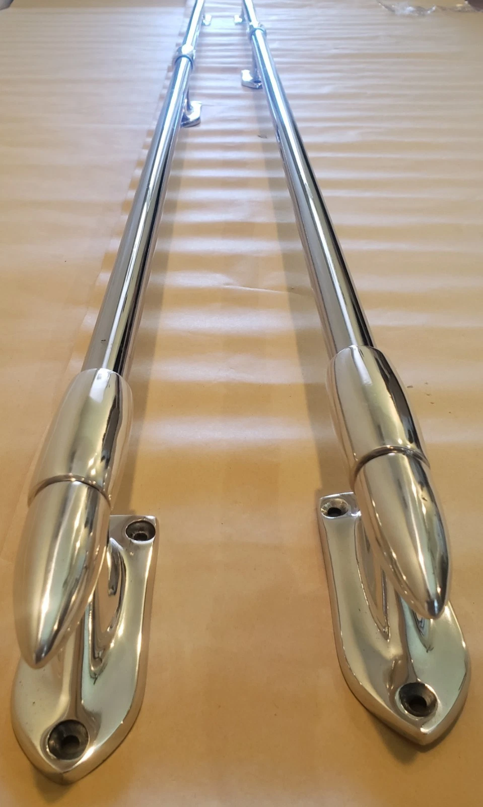 1958-1966 Chevy GMC Short Bed 65 Inch Chrome Bed Rails