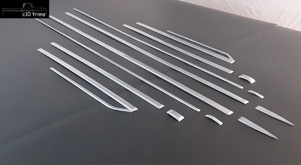 1962-1966 Chevy C10 Long Bed Side Trim Molding Set