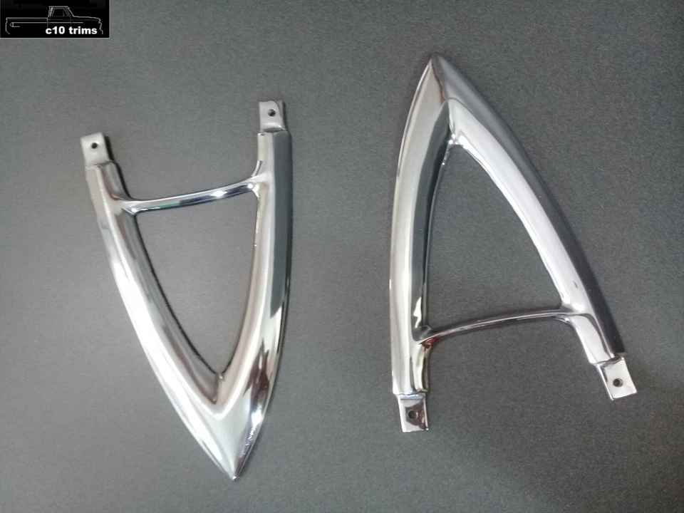 1960-1961 Chevy Apache Custom Deluxe curved chrome A trim pieces